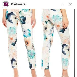 7 FOR FOR ALL MANKIND Floral Print The Ankle Skinny Jeans Size 26